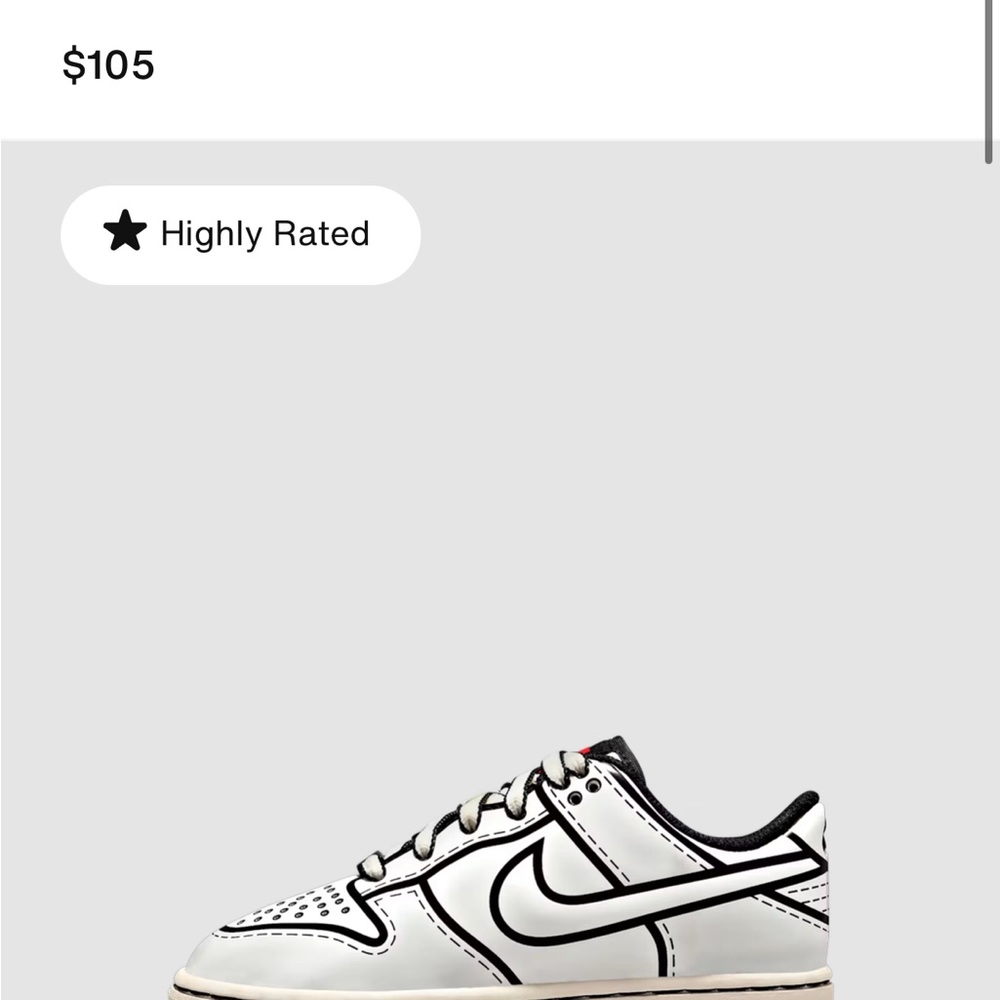 Nike Kids Black and White Sneakers